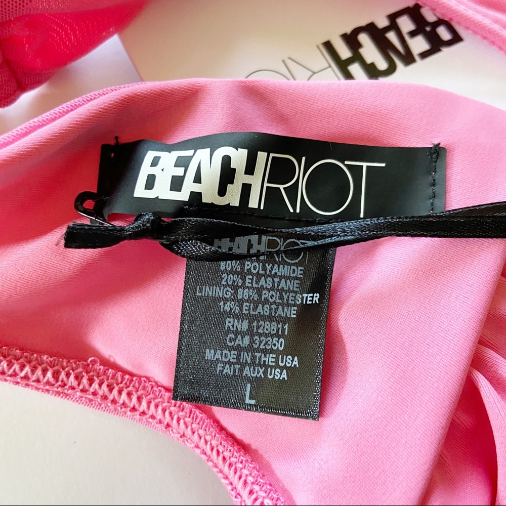 NEW Beach Riot Kelsey Pink Rhinestone Bikini Top - Picture 6 of 6